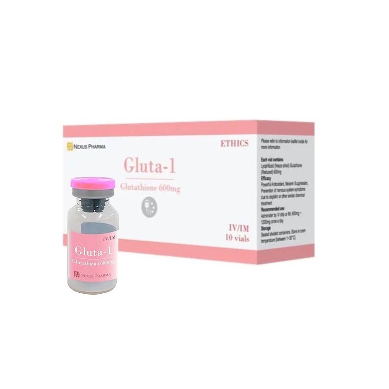 Gluthatione most powerful antioxidant, 1 vial x 600mg